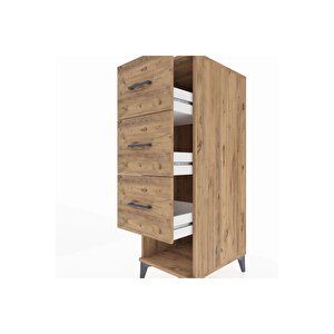 Kronos Dolap 3 Çekmeceli 44x59x134 Çam-çam