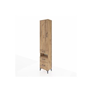 Arges Dolap 4 Raflı 3 Çekmeceli Tek Kapaklı 44x30x221 Çam-çam