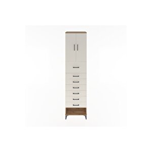 Hyperion Dolap 2 Raflı 7 Çekmeceli 2 Kapaklı 60x44x243 Çam-aytaşı