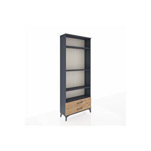 Arges Dolap 4 Raflı 2 Çekmeceli 88x30x221 Antrasit-çam