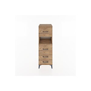 Hyperion Dolap Tek Raflı 4 Çekmeceli 44x44x134 Çam-çam