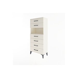 Arges Dolap Tek Raflı 6 Çekmeceli 60x30x134 Aytaşı-aytaşı