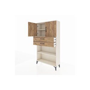 Arges Dolap 3 Raflı 2 Çekmeceli 2 Kapaklı 88x30x163 Aytaşı-çam
