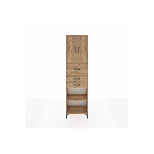 Arges Dolap 3 Raflı 3 Çekmeceli 2 Kapaklı 60x30x221 Çam-çam