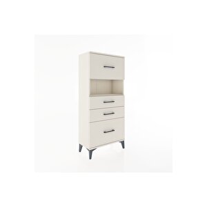 Hyperion Dolap Tek Raflı 4 Çekmeceli 60x44x134 Aytaşı-aytaşı
