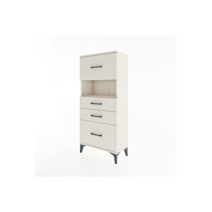 Hyperion Dolap Tek Raflı 4 Çekmeceli 60x44x134 Aytaşı-aytaşı
