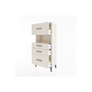 Hyperion Dolap Tek Raflı 4 Çekmeceli 60x44x134 Aytaşı-aytaşı