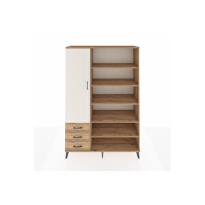 Hyperion Dolap 9 Raflı 3 Çekmeceli 3 Kapaklı 132x44x195 Çam-aytaşı/çam