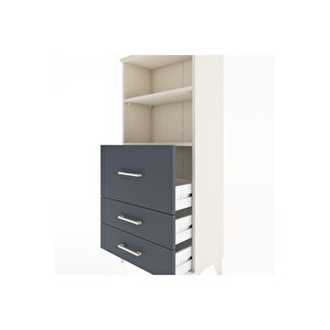 Hyperion Dolap 2 Raflı 3 Çekmeceli 60x44x134 Aytaşı-antrasit