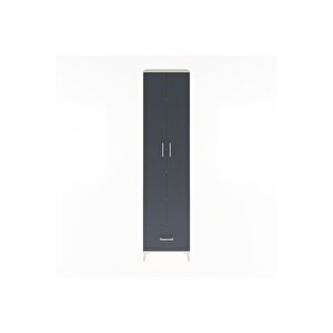 Hyperion Dolap 6 Raflı Tek Çekmeceli 2 Kapaklı 60x44x243 Aytaşı-antrasit