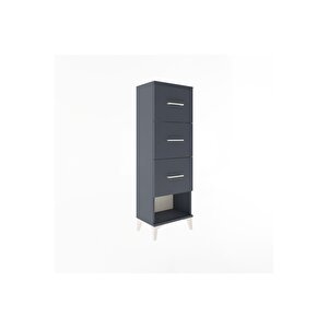 Arges Dolap 3 Çekmeceli 44x30x134 Antrasit-antrasit