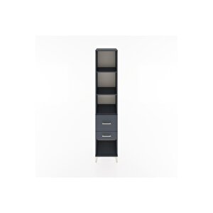 Hyperion Dolap 3 Raflı 2 Çekmeceli 44x44x221 Antrasit-antrasit