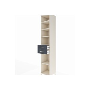 Hyperion Dolap 5 Raflı 2 Çekmeceli 44x44x243 Aytaşı-antrasit