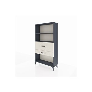 Arges Dolap 2 Raflı 2 Çekmeceli 88x30x163 Antrasit-aytaşı