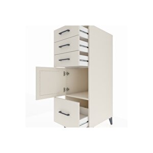 Kronos Dolap Tek Raflı 3 Çekmeceli Tek Kapaklı 44x59x134 Aytaşı-aytaşı