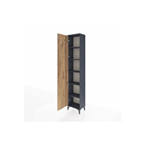 Arges Dolap 5 Raflı Tek Kapaklı 44x30x221 Antrasit-çam