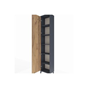 Arges Dolap 5 Raflı Tek Kapaklı 44x30x221 Antrasit-çam