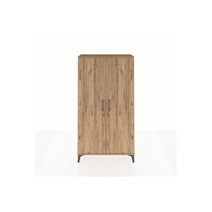 Arges Dolap 2 Raflı Kapaklı Tek Askılı 88x30x163 Çam-çam