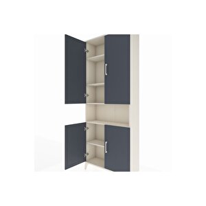 Arges Dolap 5 Raflı 4 Kapaklı 88x30x221 Aytaşı-antrasit