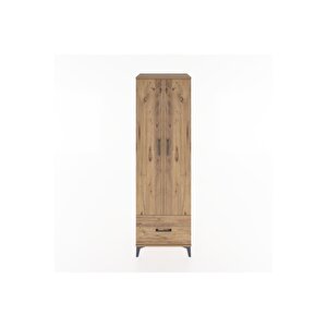 Hyperion Dolap 5 Raflı Tek Çekmeceli 2 Kapaklı 60x44x195 Çam-çam