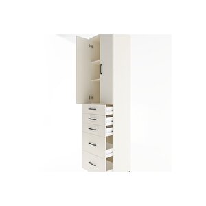 Hyperion Dolap 3 Raflı 5 Çekmeceli 2 Kapaklı 60x44x243 Aytaşı-aytaşı