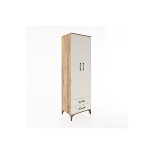 Hyperion Dolap 4 Raflı 2 Çekmeceli 2 Kapaklı 60x44x195 Çam-aytaşı