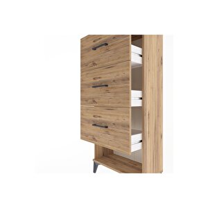 Arges Dolap 3 Çekmeceli 60x30x134 Çam-çam