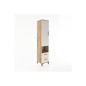 Hyperion Dolap 3 Raflı 2 Çekmeceli Tek Askılı 44x44x221 Çam-aytaşı