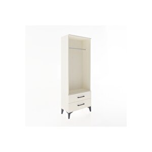 Arges Dolap Tek Raflı 2 Çekmeceli Tek Askılı 60x30x163 Aytaşı-aytaşı