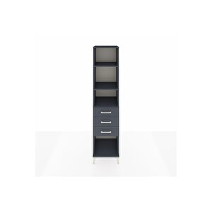 Hyperion Dolap 3 Raflı 3 Çekmeceli 44x44x195 Antrasit-antrasit