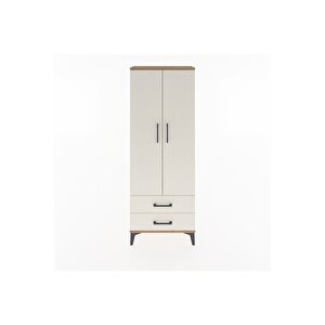 Arges Dolap 2 Raflı 2 Çekmeceli Tek Askılı 60x30x163 Çam-aytaşı
