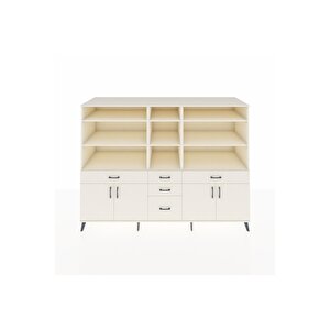 Kronos Dolap 11 Raflı 5 Çekmeceli 4 Kapaklı 220x59x163 Aytaşı-aytaşı