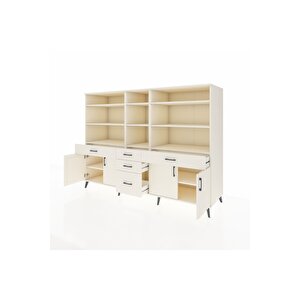 Kronos Dolap 11 Raflı 5 Çekmeceli 4 Kapaklı 220x59x163 Aytaşı-aytaşı