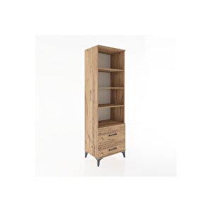 Hyperion Dolap 4 Raflı 2 Çekmeceli 60x44x195 Çam-çam