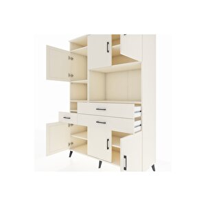 Hyperion Gardrop 9 Raflı 3 Çekmeceli 6 Kapaklı 132x44x195 Aytaşı-aytaşı