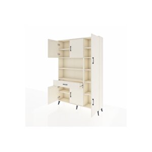 Arges Gardrop 10 Raflı Tek Çekmeceli 6 Kapaklı 132x30x195 Aytaşı-aytaşı