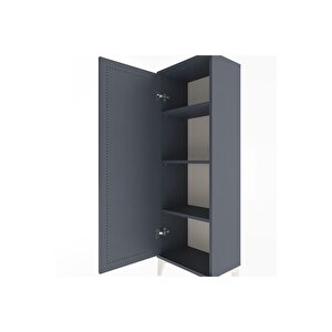 Arges Dolap 3 Raflı Tek Kapaklı 44x30x134 Antrasit-antrasit