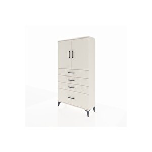 Arges Dolap 2 Raflı 4 Çekmeceli 2 Kapaklı 88x30x163 Aytaşı-aytaşı