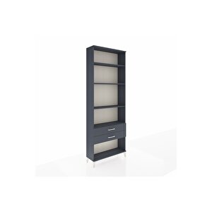 Arges Dolap 4 Raflı 2 Çekmeceli 88x30x243 Antrasit-antrasit