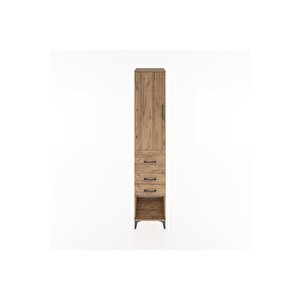 Hyperion Dolap 3 Raflı 3 Çekmeceli Tek Kapaklı 44x44x221 Çam-çam