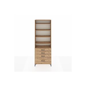 Arges Dolap 5 Raflı 4 Çekmeceli 88x30x243 Çam-çam