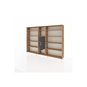 Arges Dolap 12 Raflı Tek Kapaklı  220x30x163 Çam-antrasit/çam