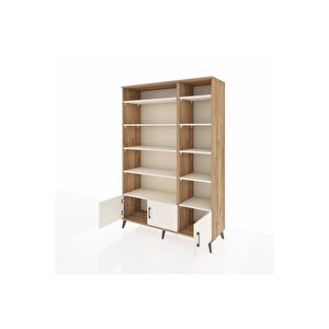 Hyperion Gardrop 10 Raflı 3 Kapaklı 132x44x195 Çam-aytaşı