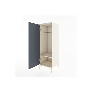 Hyperion Dolap Tek Raflı Tek Kapaklı Tek Askılı 44x44x134 Aytaşı-antrasit