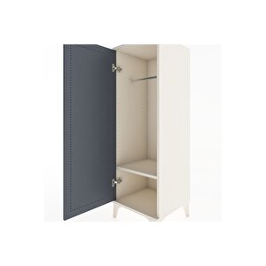 Hyperion Dolap Tek Raflı Tek Kapaklı Tek Askılı 44x44x134 Aytaşı-antrasit