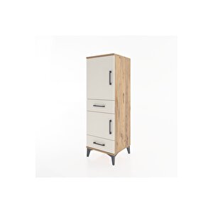 Hyperion Dolap 3 Raflı 2 Çekmeceli 2 Kapaklı 44x44x134 Çam-aytaşı