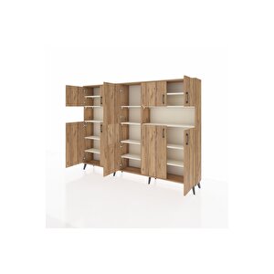 Arges Dolap 14 Raflı 10 Kapaklı 220x30x163 Çam-çam/aytaşı