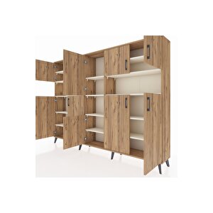 Arges Dolap 14 Raflı 10 Kapaklı 220x30x163 Çam-çam/aytaşı