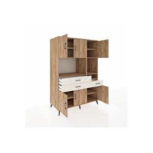 Kronos Dolap 9 Raflı 3 Çekmeceli 6 Kapaklı 132x59x195 Çam-çam/aytaşı