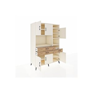 Kronos Dolap 10 Raflı 3 Çekmeceli 6 Kapaklı 132x59x195 Aytaşı-aytaşı/çam